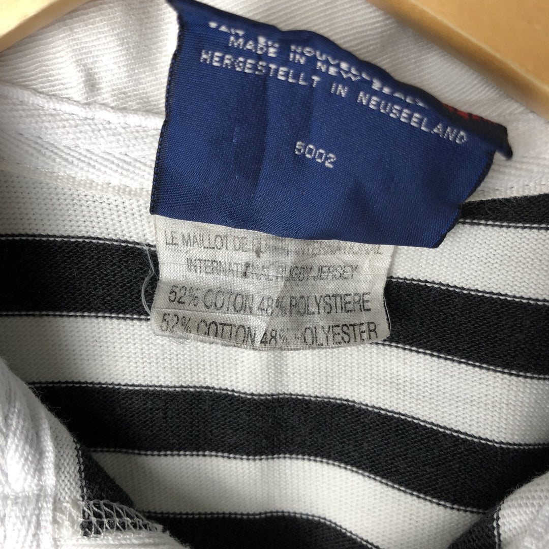 90'S Canterbury Multi-Border Long Sleeve Rugby Shirt, Men's Size XL, Vintage cotton white type Vintage Second Hand
