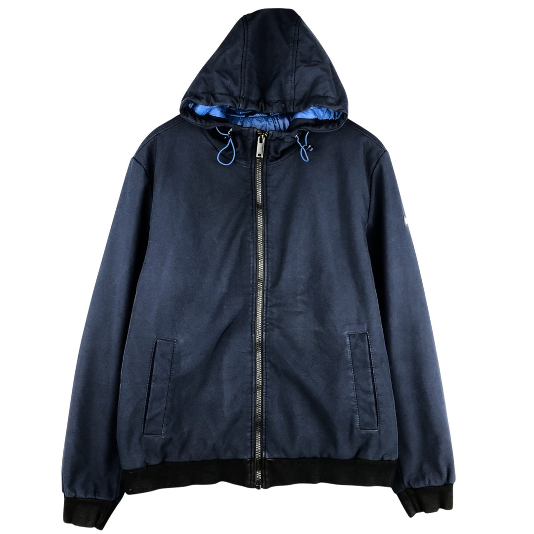 DKNY Softshell Padded Puffer Jacket, Men's Size L polyester navy blue type Vintage Second Hand