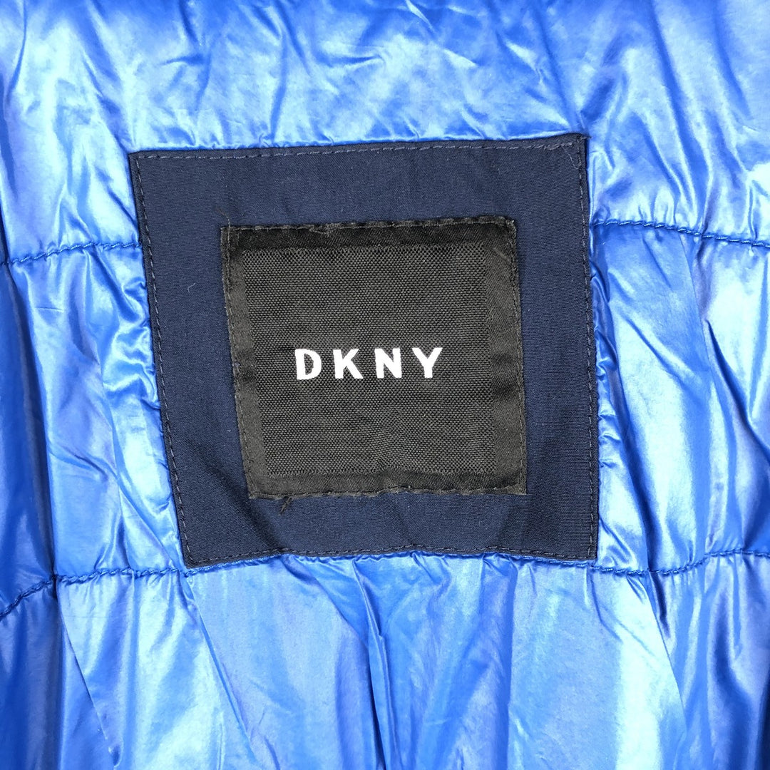 DKNY Softshell Padded Puffer Jacket, Men's Size L polyester navy blue type Vintage Second Hand