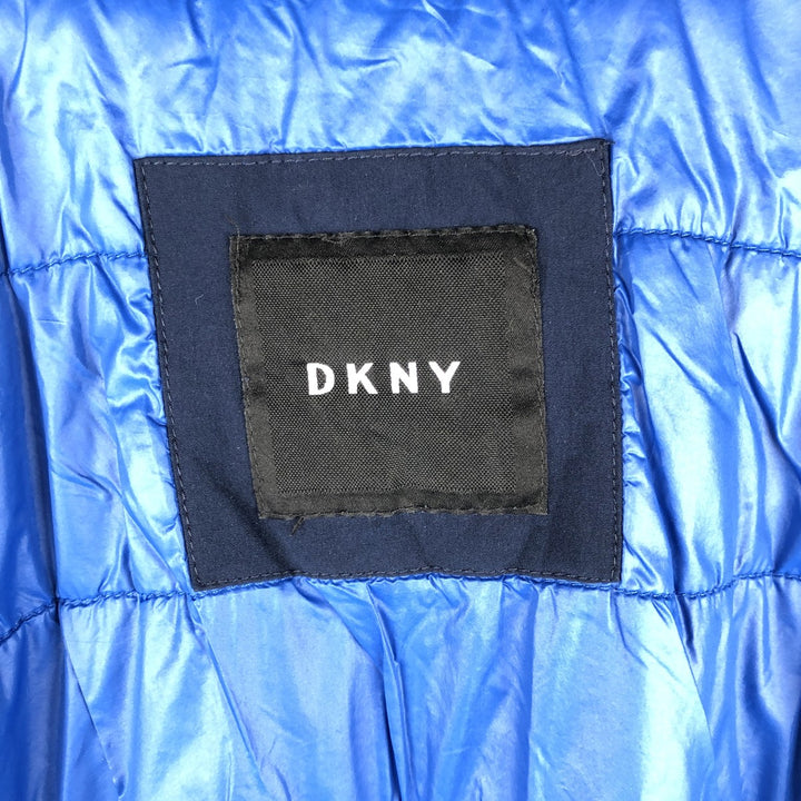 DKNY Softshell Padded Puffer Jacket, Men's Size L polyester navy blue type Vintage Second Hand