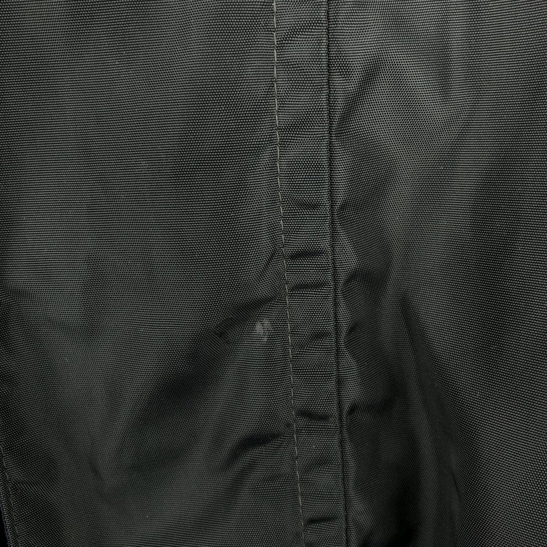 90'S Nautica Stripe Pattern Multi-Stripe Reversible Nylon Jacket/Fleece Jacket, Men's XXL Nylon Green type dark green Vintage Second Hand