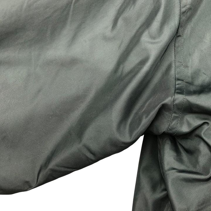 90'S Nautica Stripe Pattern Multi-Stripe Reversible Nylon Jacket/Fleece Jacket, Men's XXL Nylon Green type dark green Vintage Second Hand