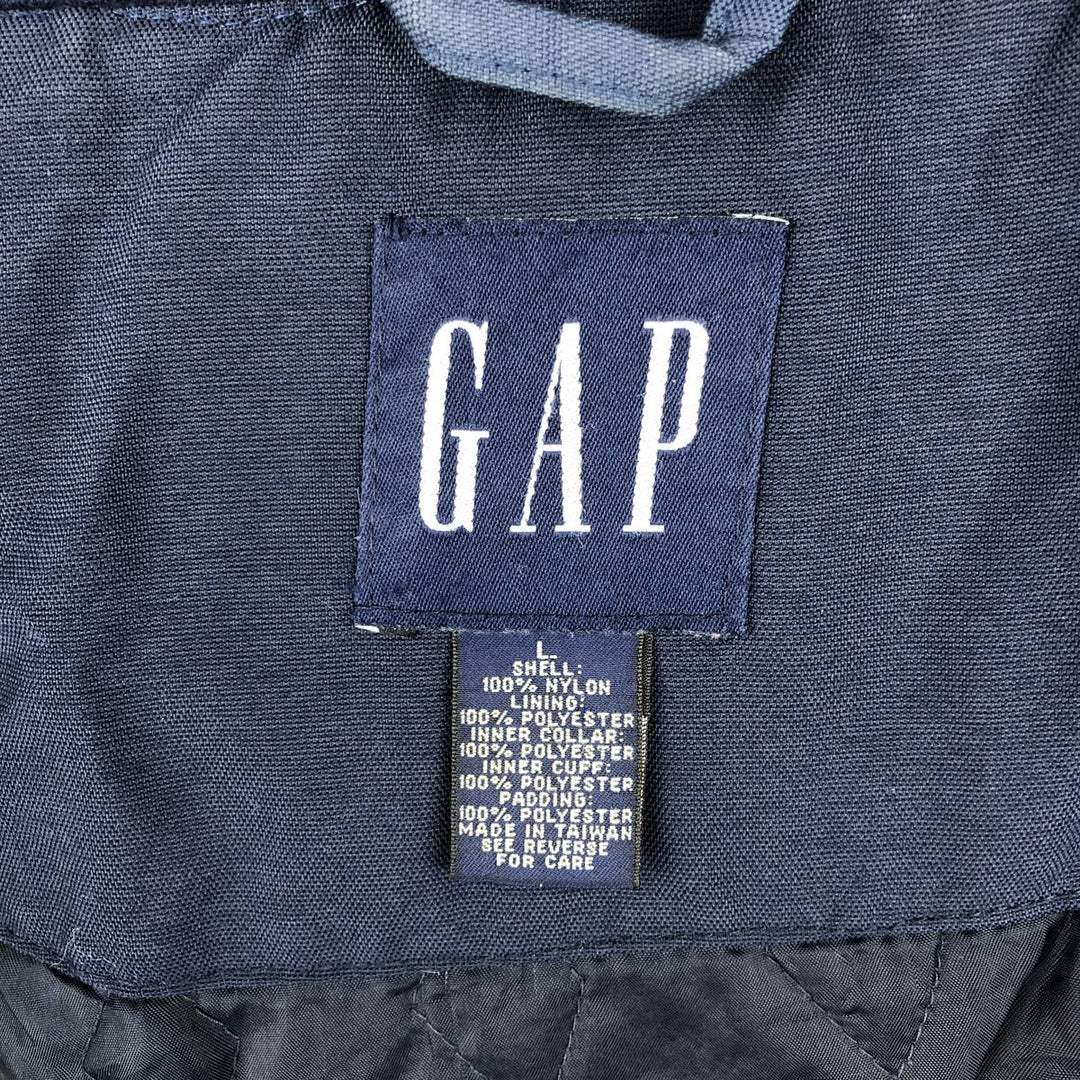 90'S GAP Old Gap Padded Puffer Jacket, Men's Size L Nylon navy blue type Vintage Second Hand