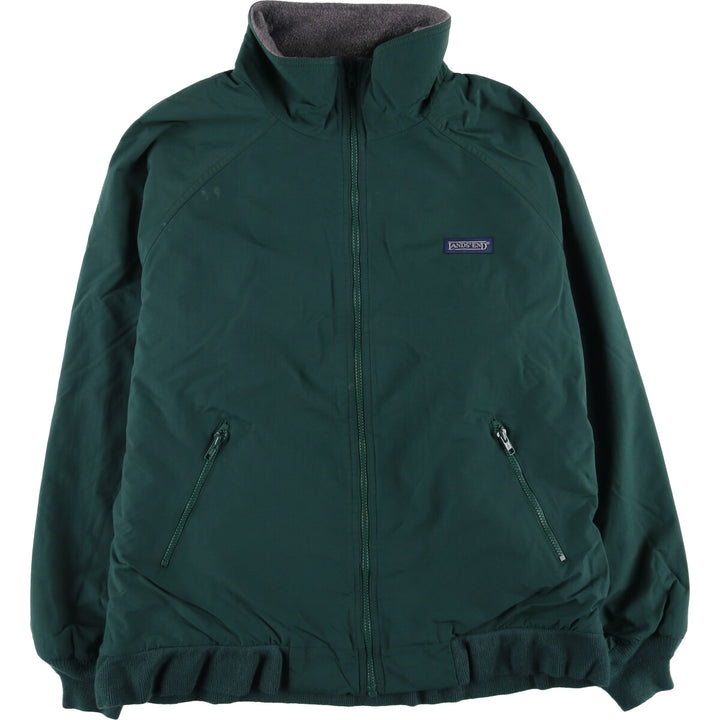 2000'S Lands End padded puffer jacket, men's size L Nylon green type Vintage Second Hand