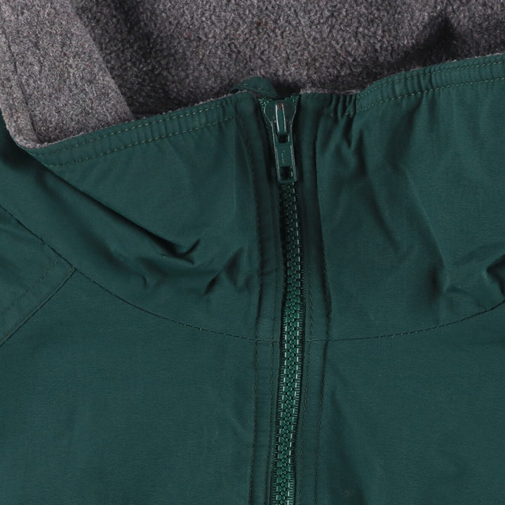 2000'S Lands End padded puffer jacket, men's size L Nylon green type Vintage Second Hand