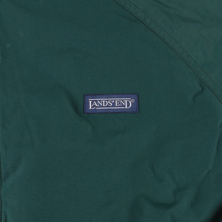 2000'S Lands End padded puffer jacket, men's size L Nylon green type Vintage Second Hand