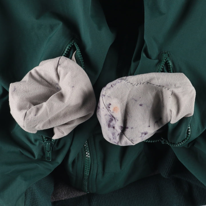 2000'S Lands End padded puffer jacket, men's size L Nylon green type Vintage Second Hand