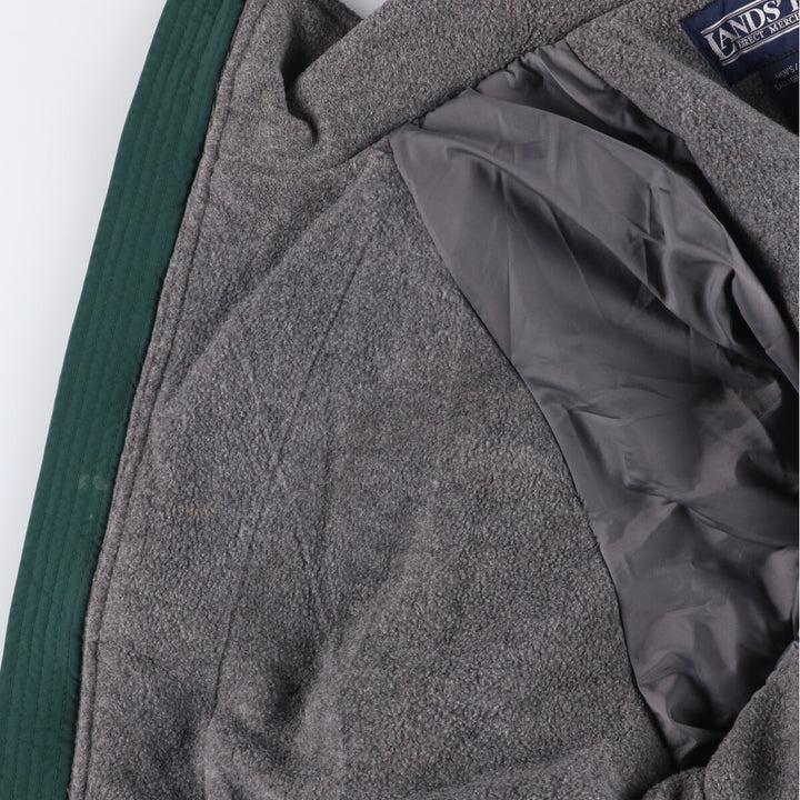 2000'S Lands End padded puffer jacket, men's size L Nylon green type Vintage Second Hand