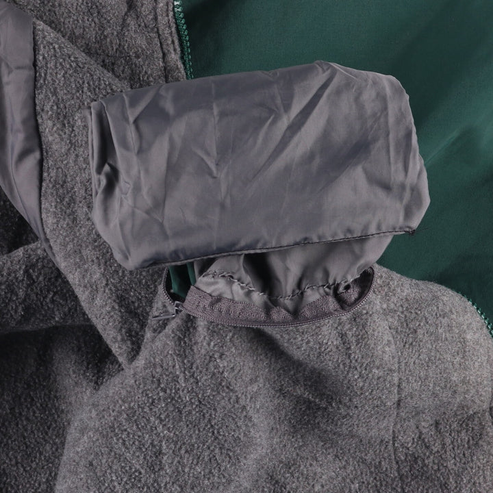 2000'S Lands End padded puffer jacket, men's size L Nylon green type Vintage Second Hand
