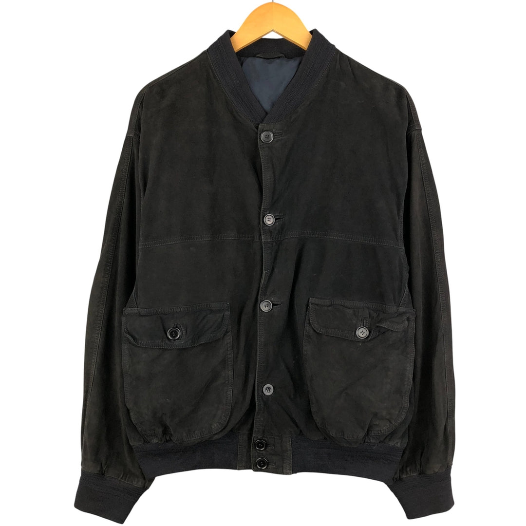 VERA PELLE suede leather jacket, men's size XL, vintage Genuine Leather Suede Leather black type Vintage Second Hand
