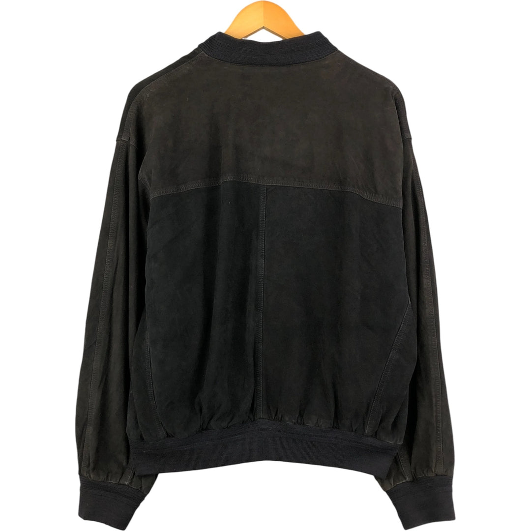 VERA PELLE suede leather jacket, men's size XL, vintage Genuine Leather Suede Leather black type Vintage Second Hand