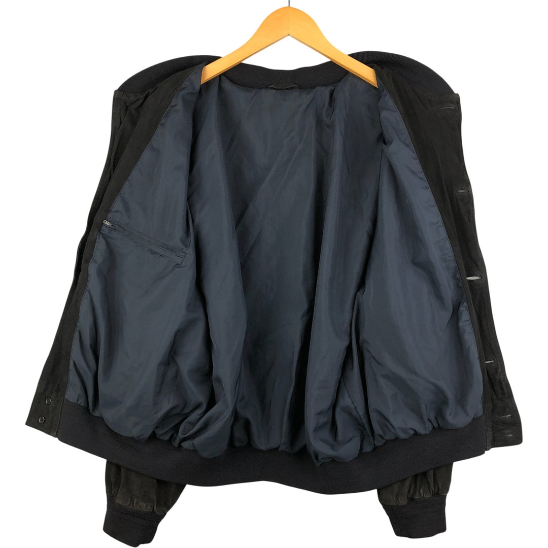 VERA PELLE suede leather jacket, men's size XL, vintage Genuine Leather Suede Leather black type Vintage Second Hand