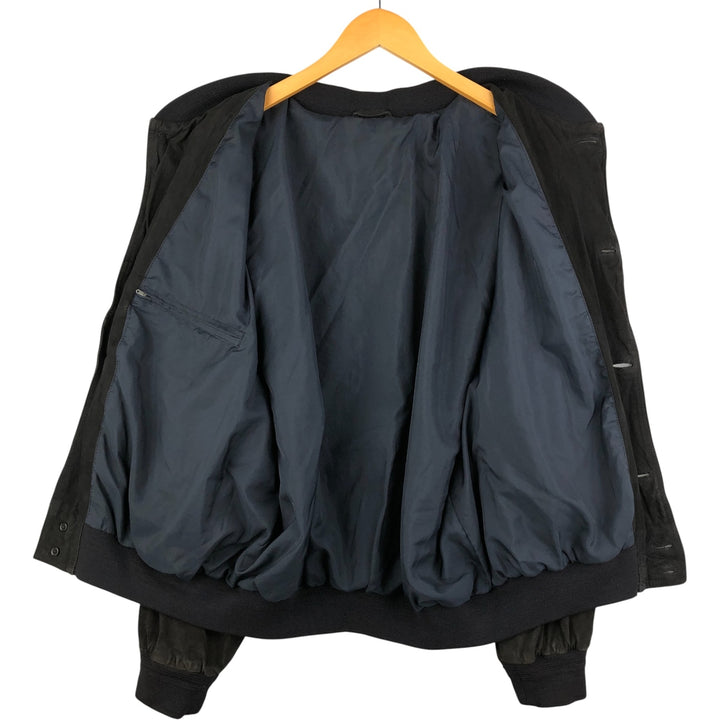 VERA PELLE suede leather jacket, men's size XL, vintage Genuine Leather Suede Leather black type Vintage Second Hand