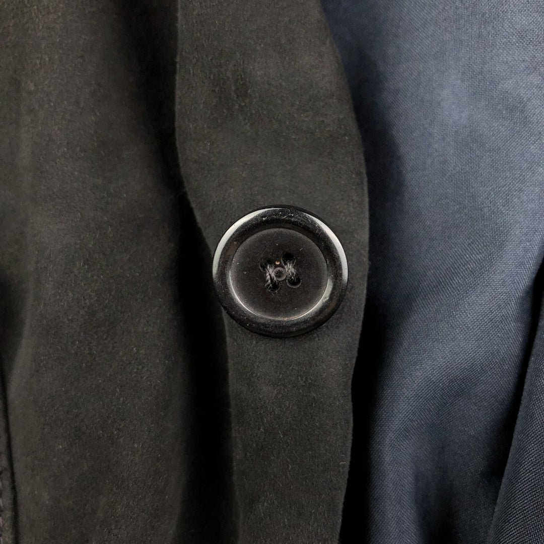 VERA PELLE suede leather jacket, men's size XL, vintage Genuine Leather Suede Leather black type Vintage Second Hand