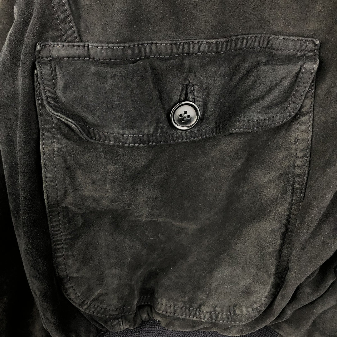 VERA PELLE suede leather jacket, men's size XL, vintage Genuine Leather Suede Leather black type Vintage Second Hand