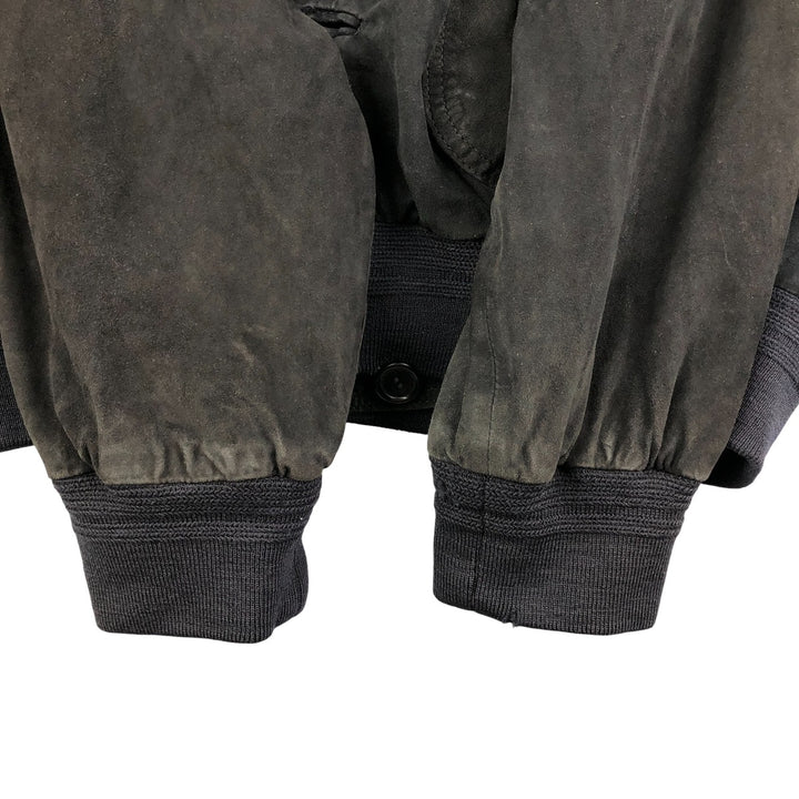 VERA PELLE suede leather jacket, men's size XL, vintage Genuine Leather Suede Leather black type Vintage Second Hand