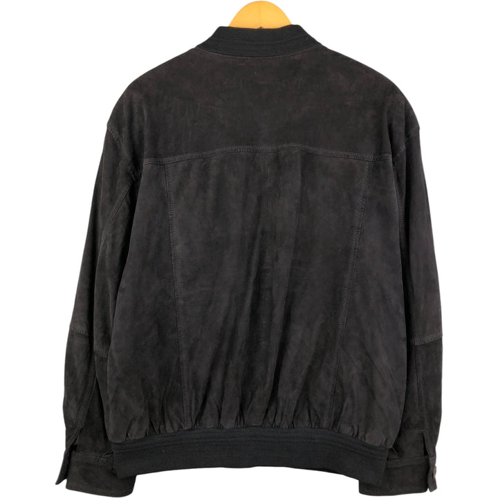 Poletti STUDIO Suede Leather Blouson Men's XL Genuine Leather Suede Leather black type Vintage Second Hand