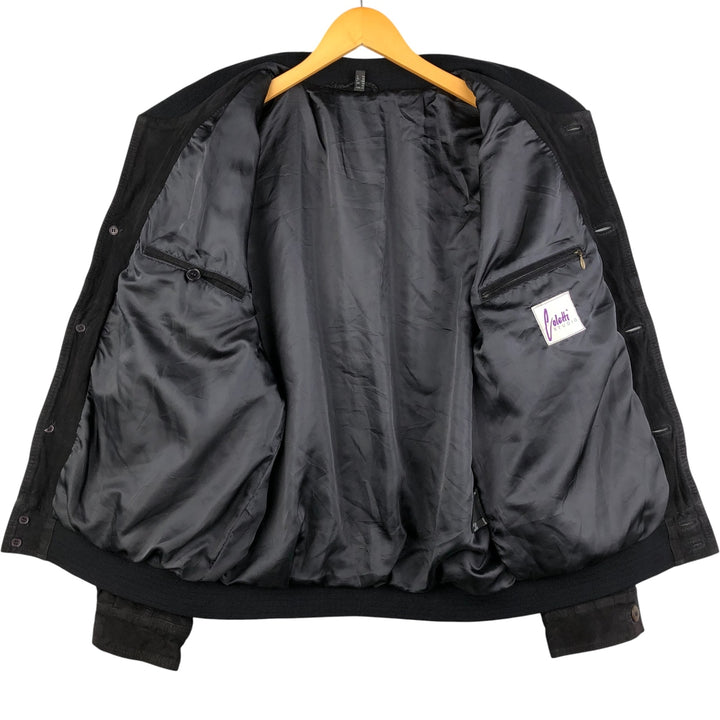 Poletti STUDIO Suede Leather Blouson Men's XL Genuine Leather Suede Leather black type Vintage Second Hand