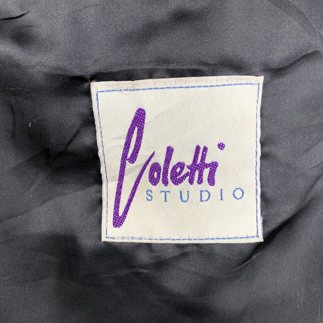 Poletti STUDIO Suede Leather Blouson Men's XL Genuine Leather Suede Leather black type Vintage Second Hand