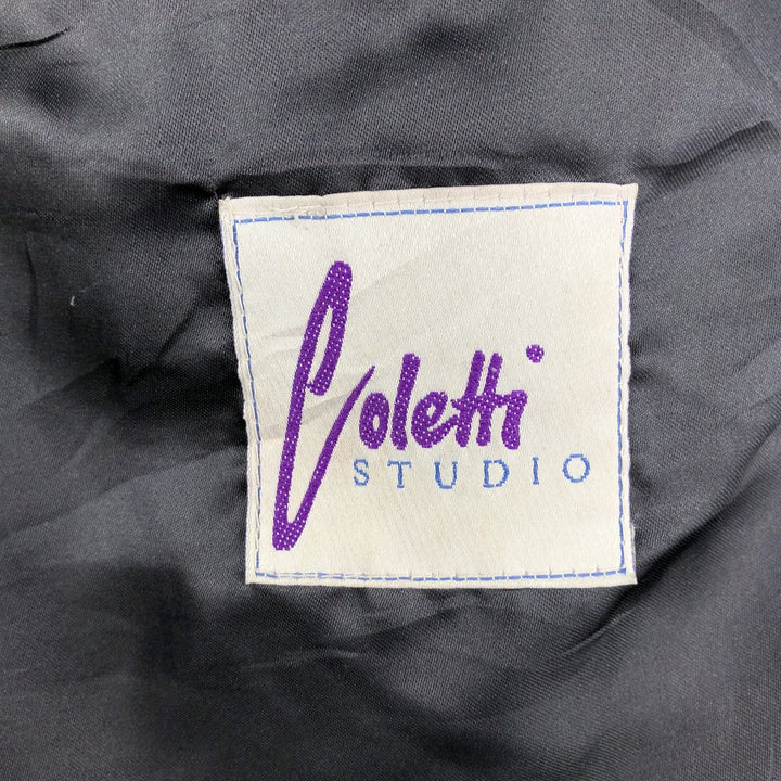 Poletti STUDIO Suede Leather Blouson Men's XL Genuine Leather Suede Leather black type Vintage Second Hand