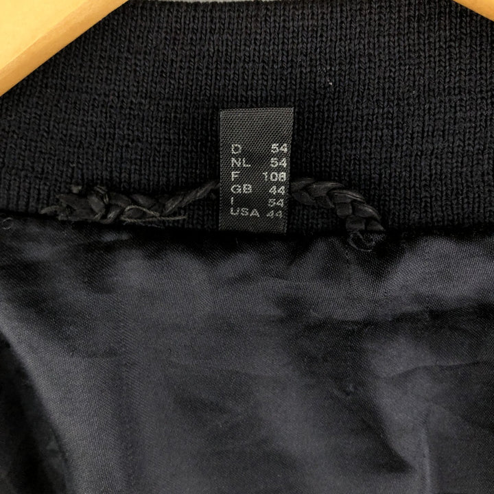 Poletti STUDIO Suede Leather Blouson Men's XL Genuine Leather Suede Leather black type Vintage Second Hand