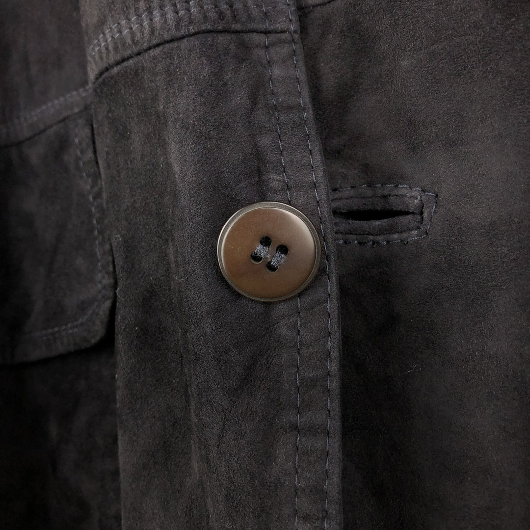 Poletti STUDIO Suede Leather Blouson Men's XL Genuine Leather Suede Leather black type Vintage Second Hand