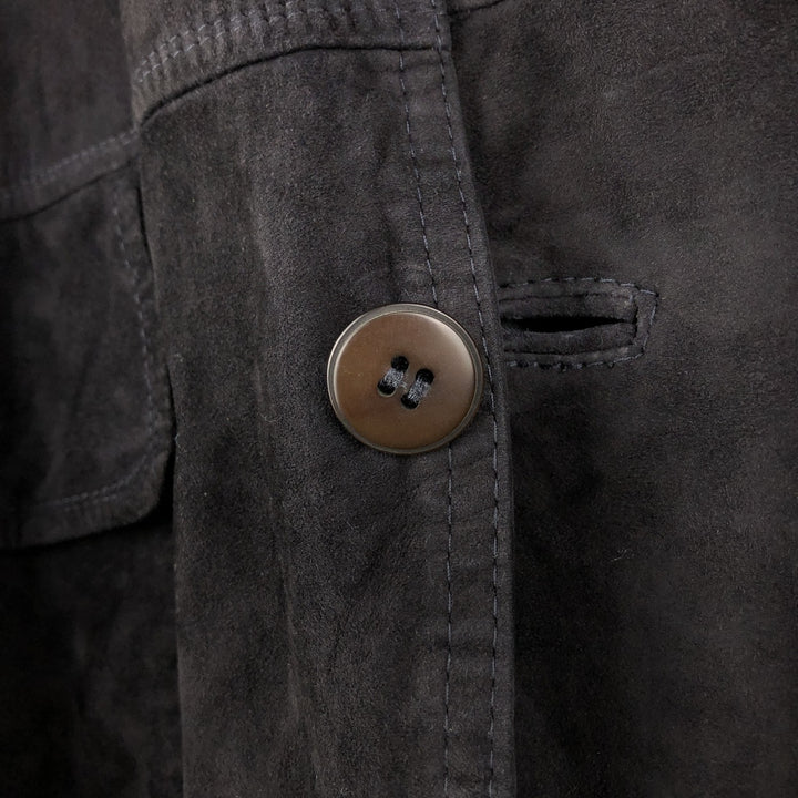 Poletti STUDIO Suede Leather Blouson Men's XL Genuine Leather Suede Leather black type Vintage Second Hand