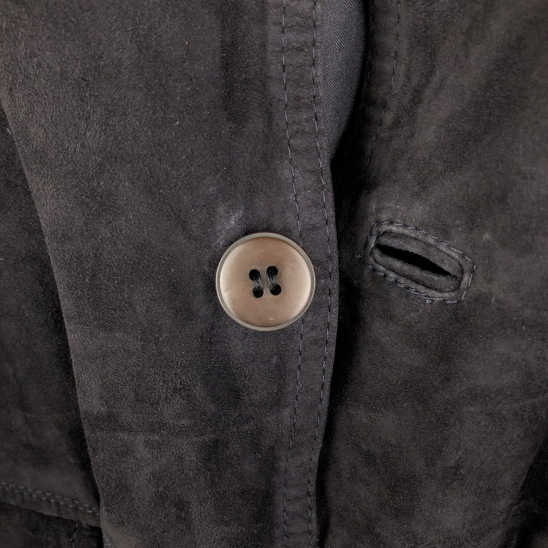 Poletti STUDIO Suede Leather Blouson Men's XL Genuine Leather Suede Leather black type Vintage Second Hand