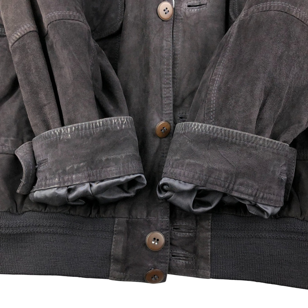 Poletti STUDIO Suede Leather Blouson Men's XL Genuine Leather Suede Leather black type Vintage Second Hand