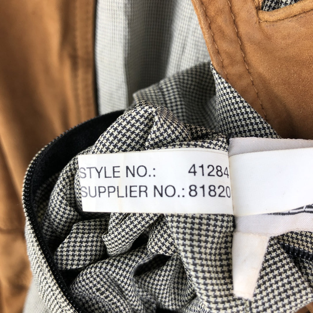 COMMANDER suede leather blouson, men's size L Genuine Leather Suede Leather beige type brown Vintage Second Hand