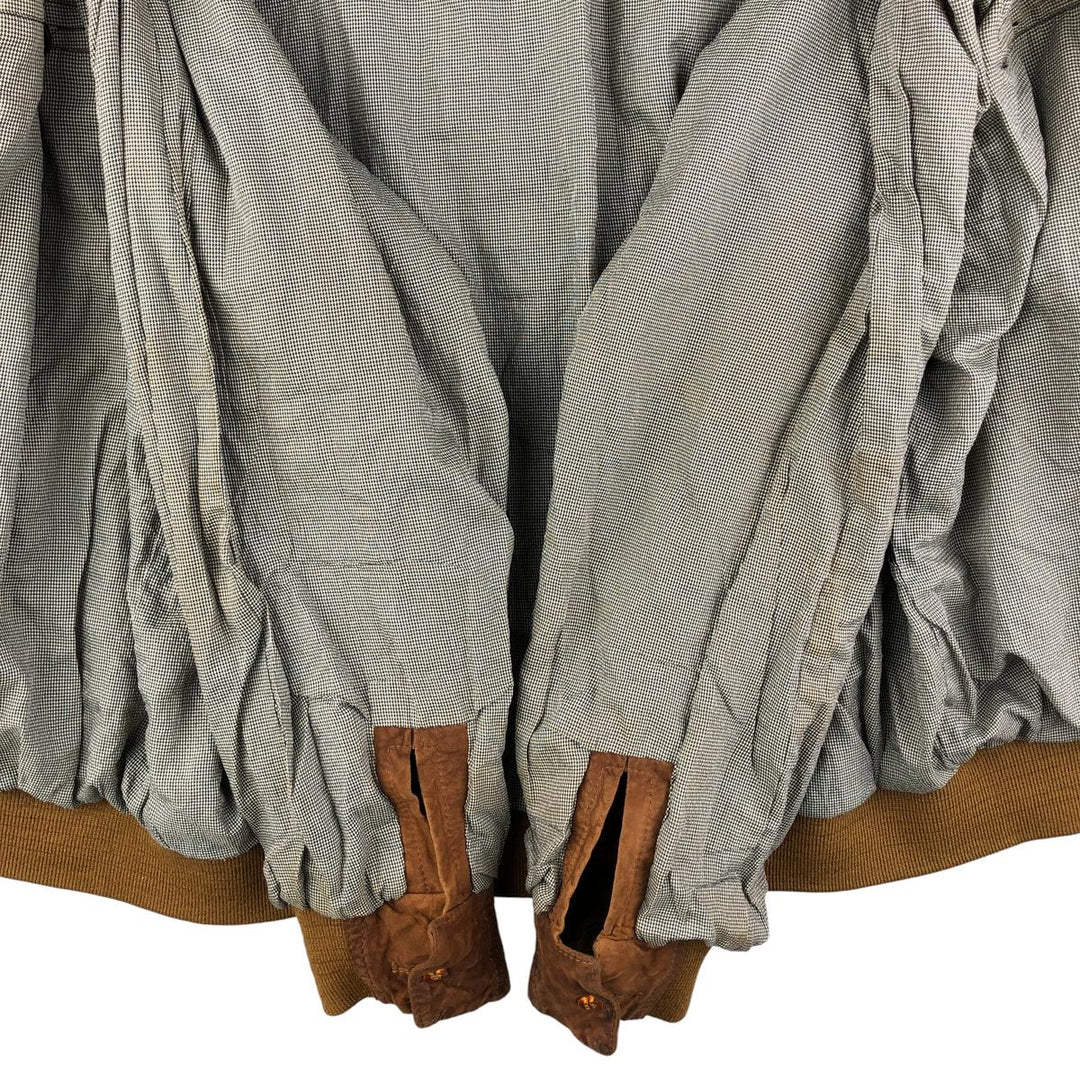 COMMANDER suede leather blouson, men's size L Genuine Leather Suede Leather beige type brown Vintage Second Hand