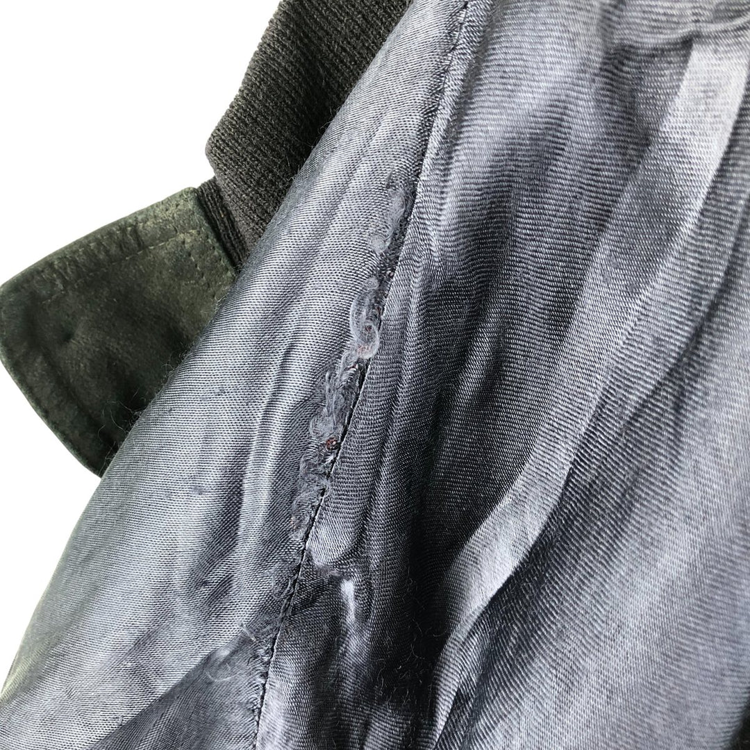 Vintage suede leather jacket, men's size XL Genuine Leather Suede Leather black type Vintage Second Hand