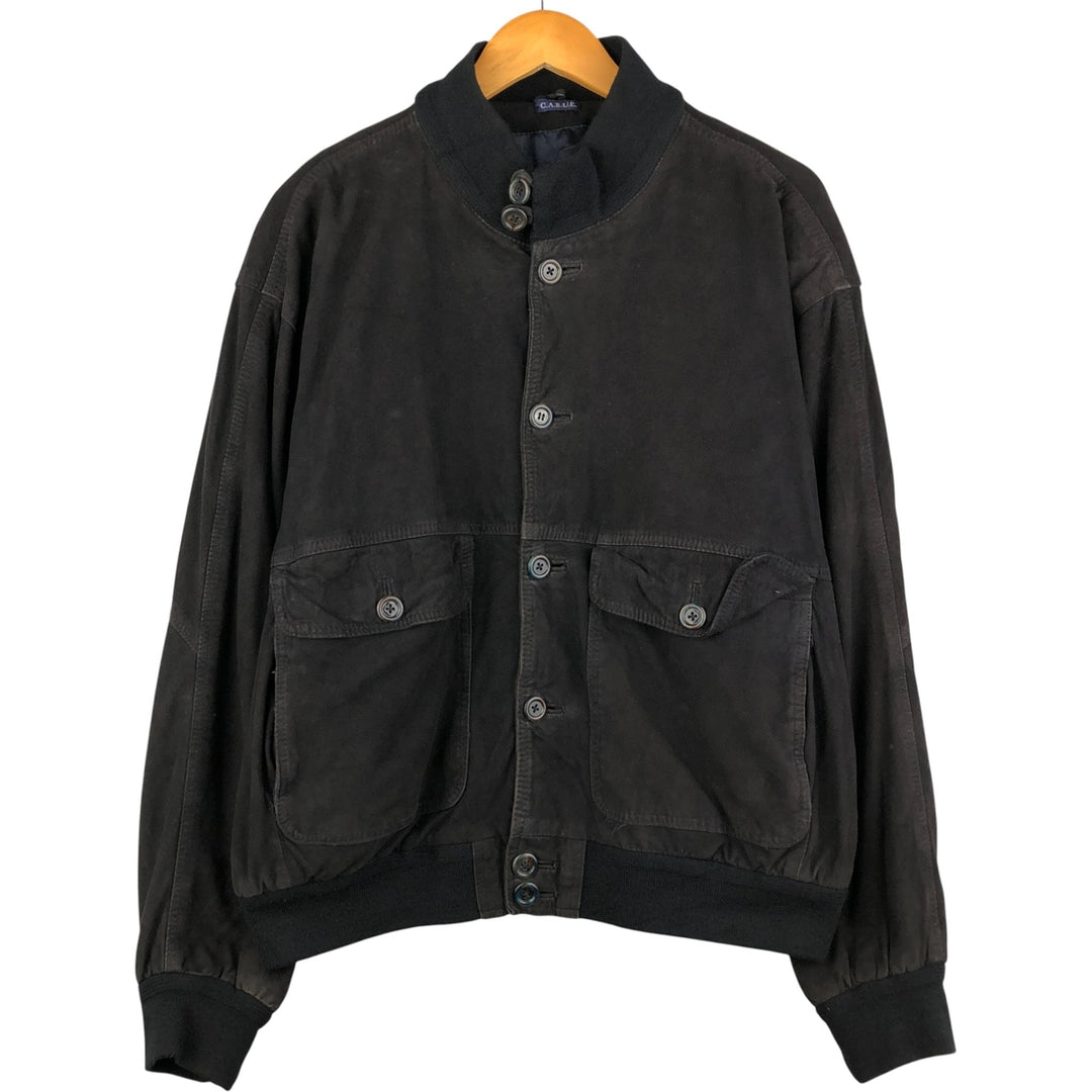 Vintage CABLE CAR CLOTHIERS suede leather jacket, men's size XL Genuine Leather Suede Leather black type Vintage Second Hand