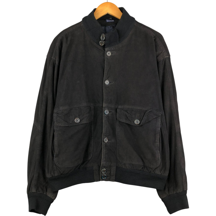 Vintage CABLE CAR CLOTHIERS suede leather jacket, men's size XL Genuine Leather Suede Leather black type Vintage Second Hand