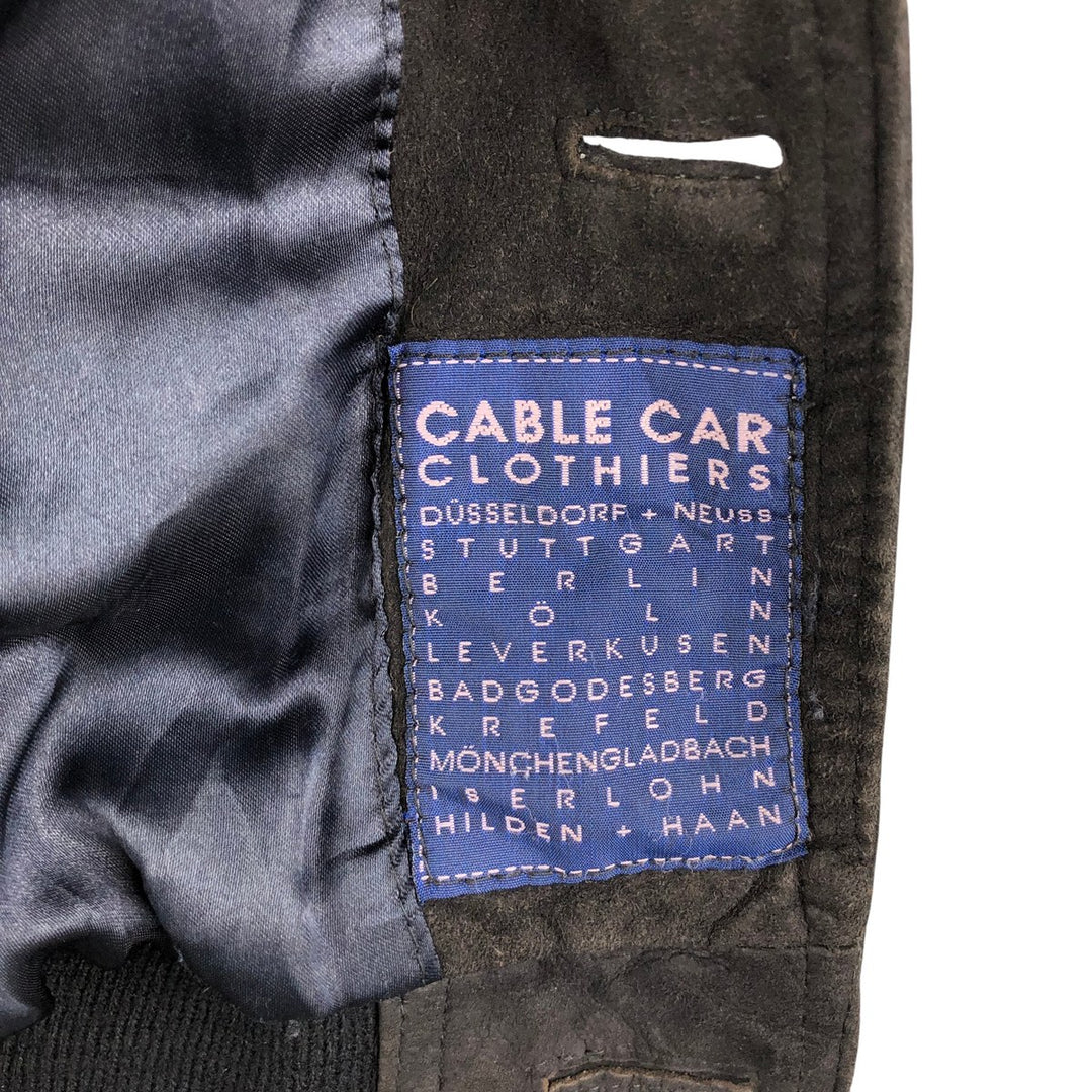 Vintage CABLE CAR CLOTHIERS suede leather jacket, men's size XL Genuine Leather Suede Leather black type Vintage Second Hand