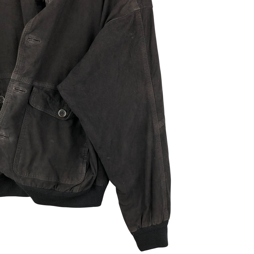 Vintage CABLE CAR CLOTHIERS suede leather jacket, men's size XL Genuine Leather Suede Leather black type Vintage Second Hand