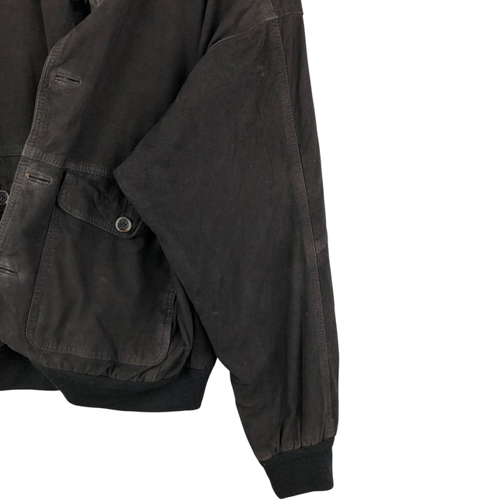 Vintage CABLE CAR CLOTHIERS suede leather jacket, men's size XL Genuine Leather Suede Leather black type Vintage Second Hand