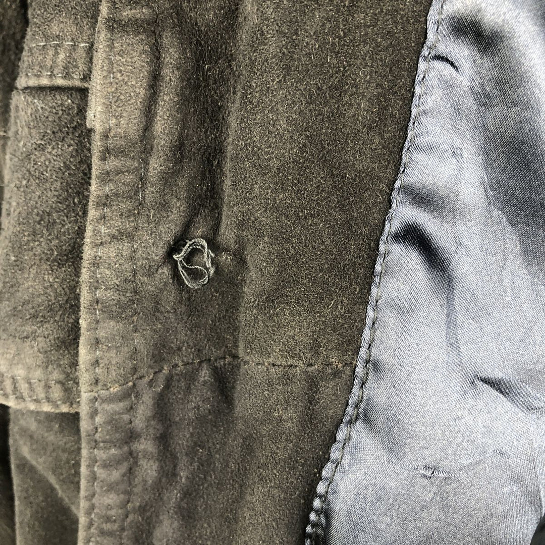 Vintage CABLE CAR CLOTHIERS suede leather jacket, men's size XL Genuine Leather Suede Leather black type Vintage Second Hand