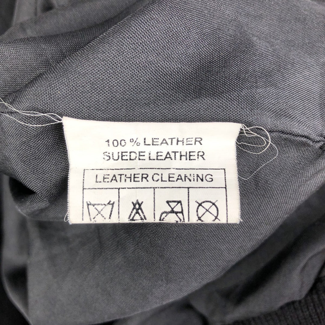 Suede leather jacket for men (size L) Genuine Leather Suede Leather black type Vintage Second Hand