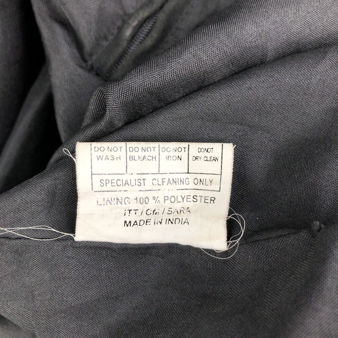 Suede leather jacket for men (size L) Genuine Leather Suede Leather black type Vintage Second Hand