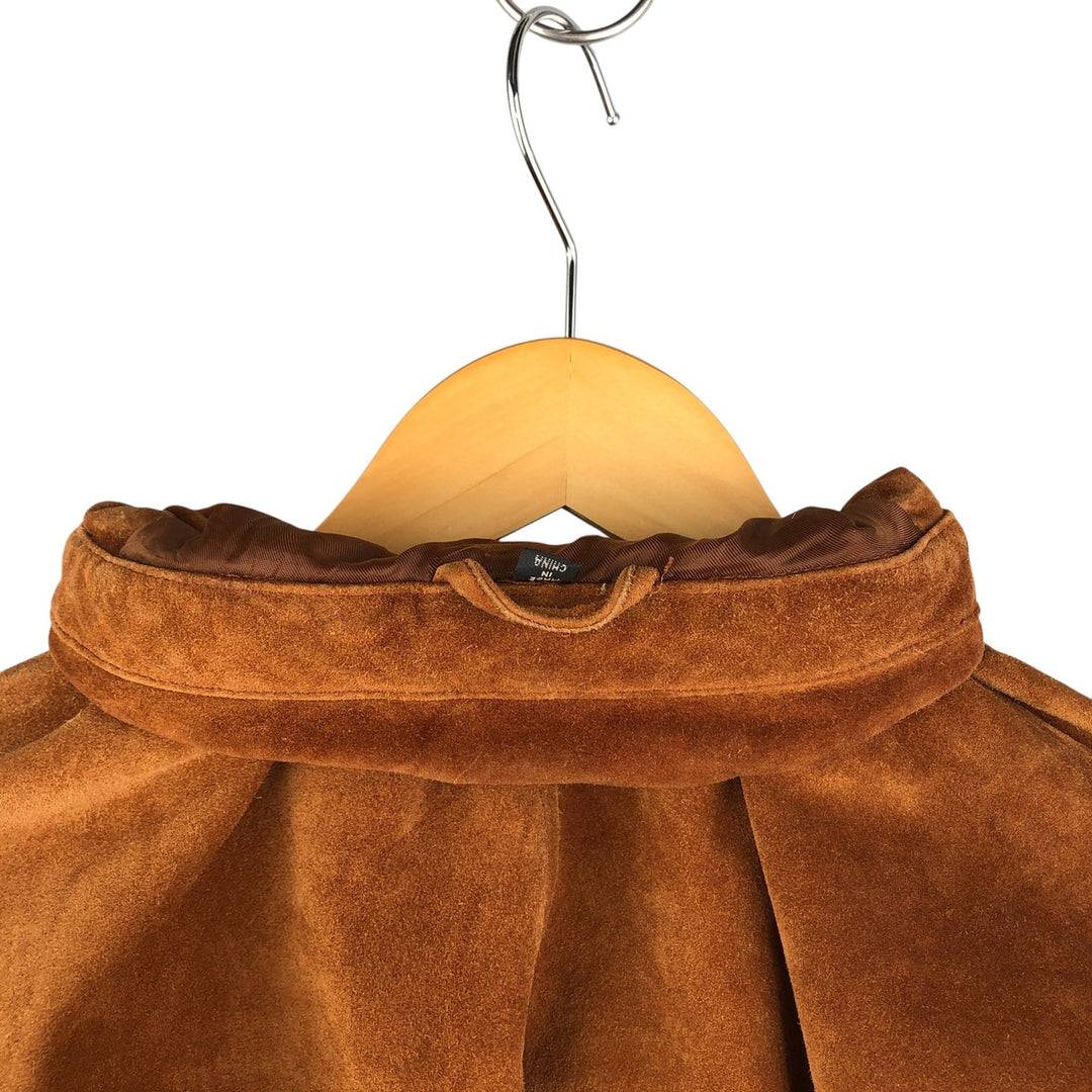 FIELD GEAR Swing Top Padded Suede Leather Sports Jacket, Men's Size L Genuine Leather Suede Leather brown type Vintage Second Hand