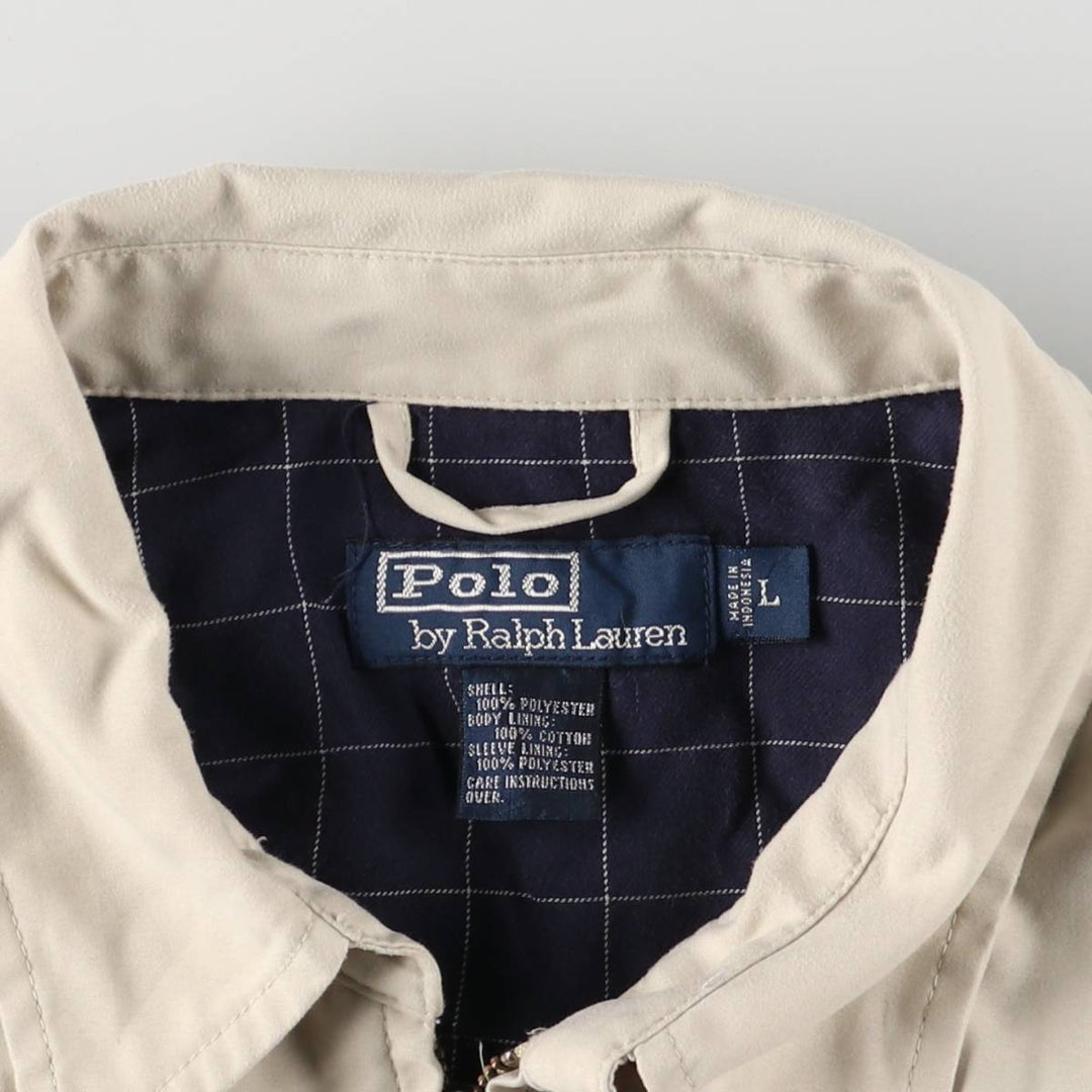 Ralph Lauren POLO by Ralph Lauren Swing Top Sports Jacket Men's L size polyester ivory Vintage Second Hand