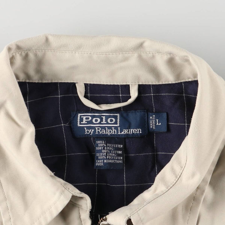 Ralph Lauren POLO by Ralph Lauren Swing Top Sports Jacket Men's L size polyester ivory Vintage Second Hand