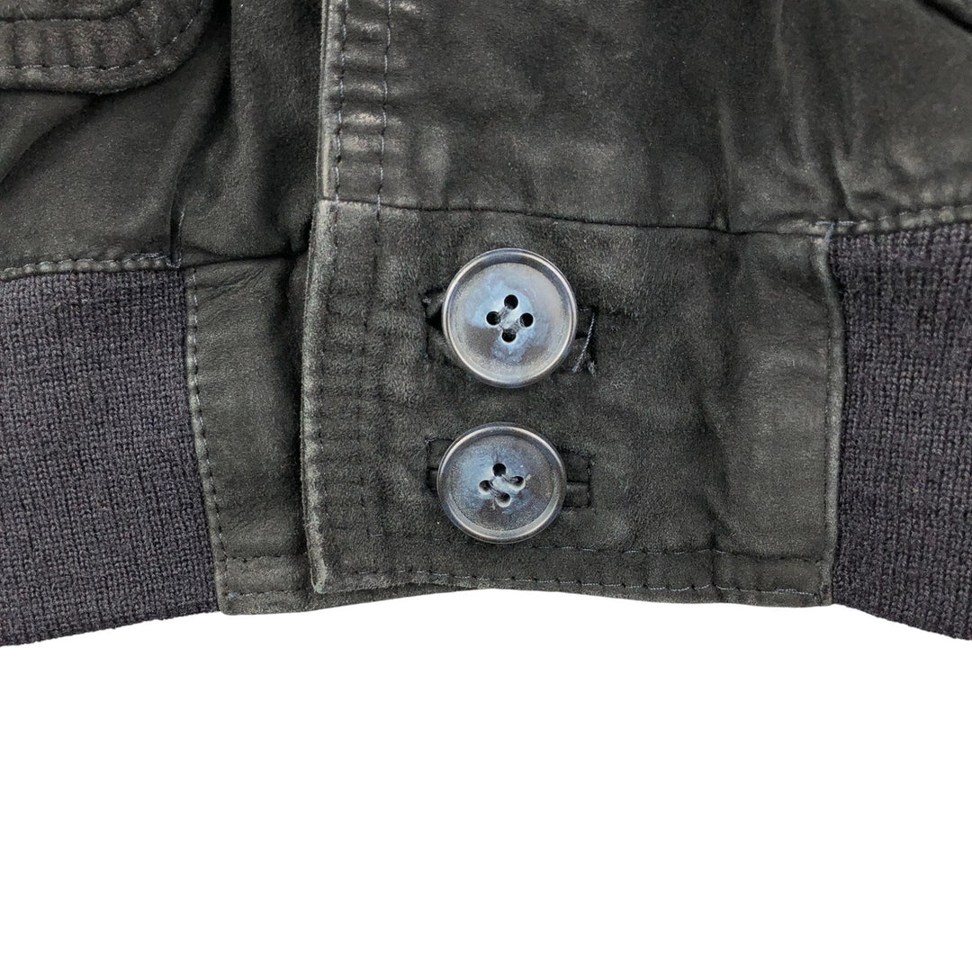 VECCHIO PONTE FRANCO CASTIELLO suede leather jacket, made in Italy, men's size XL unclear black type Vintage Second Hand