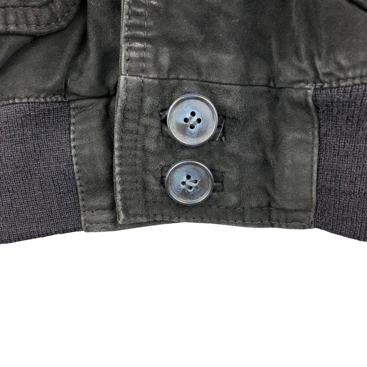 VECCHIO PONTE FRANCO CASTIELLO suede leather jacket, made in Italy, men's size XL unclear black type Vintage Second Hand