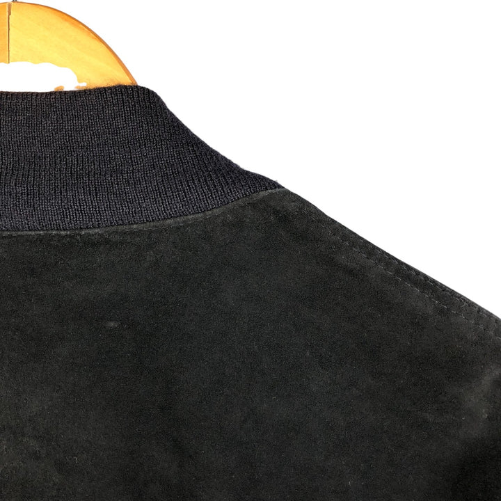 VECCHIO PONTE FRANCO CASTIELLO suede leather jacket, made in Italy, men's size XL unclear black type Vintage Second Hand