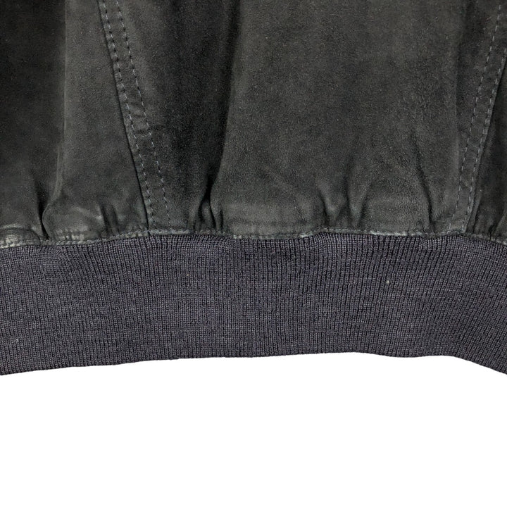 VECCHIO PONTE FRANCO CASTIELLO suede leather jacket, made in Italy, men's size XL unclear black type Vintage Second Hand