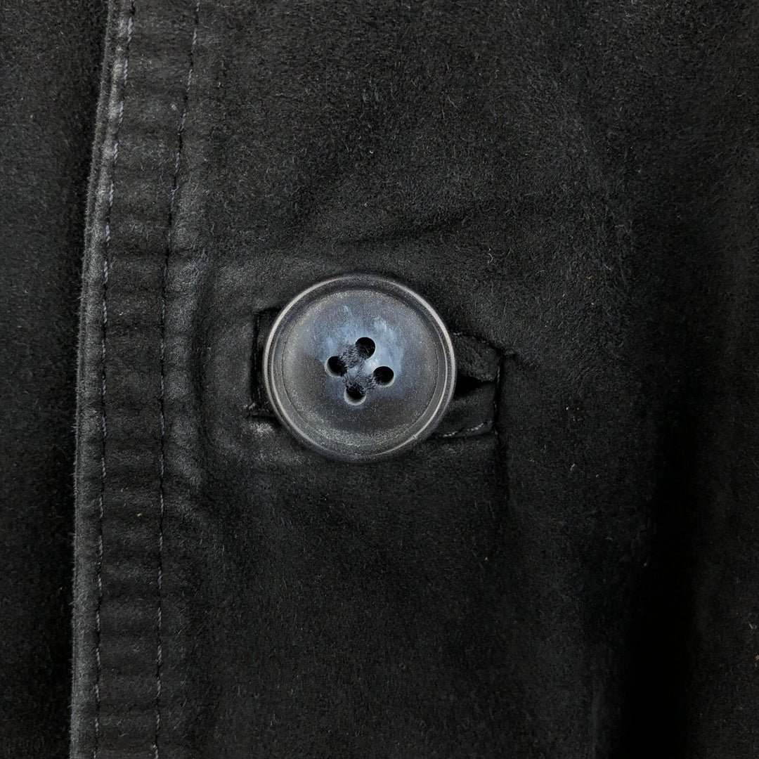 VECCHIO PONTE FRANCO CASTIELLO suede leather jacket, made in Italy, men's size XL unclear black type Vintage Second Hand