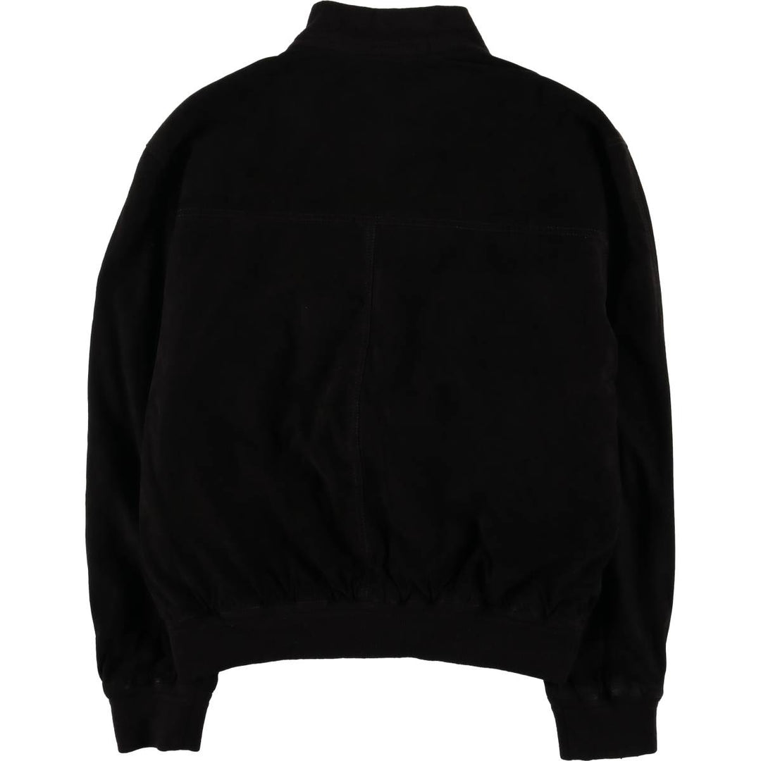 VERA PELLE Stand Collar Suede Leather Blouson Men's XXL Genuine Leather Suede Leather black type Vintage Second Hand