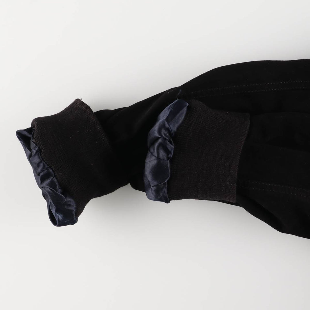 VERA PELLE Stand Collar Suede Leather Blouson Men's XXL Genuine Leather Suede Leather black type Vintage Second Hand